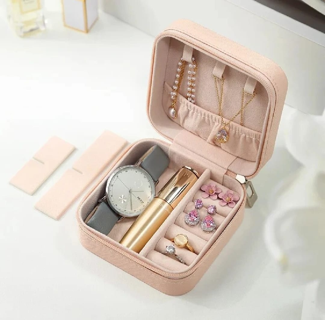 Portable Mini Jewelry Storage Box Travel Organizer